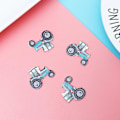 Pikkukuva 2 / 3: 50 kpl DIY Puiset Napit Sarjakuva Traktorit Painatus Kaksi Reikää Hienoreunaiset Napit Ompeluun Scrapbooking Käsinmaalatut Kengät ja Hatut