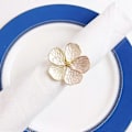 Miniatyrbillede 5 af 5: 10 stk./lot Bryllup Simpel Blomme Blomst Serviet 5 Kronblade Lykke Blomst Serviet Papir Serviet Ring Serviet Pa