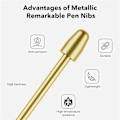 Miniatyrbillede 3 af 5: Markør Pen Stylus Spidser til Remarkable 2, Remarkable 2 Pen Spidser med Værktøj til Fjernelse af Nib, Metal Spidser/Nib