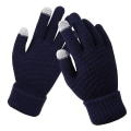 Miniatyrbillede 5 af 5: Dame Vinter Touch Screen Handsker Tykke Varme Strikkede Stretch Handsker Imitation Uld Fuld Finger Udendørs Ski Handsker Beige