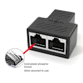 Miniatyrbilde 3 av 5: 4 stk. Rj45 Ethernet Splitter Kobling 1 til 2 Splitter Adapter for Samtidig Internettilgang
