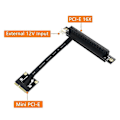 Miniatyrbillede 5 af 5: 270 Graders Mini Pcie Til Pci-e 16x Forlængerkabel 20cm Pcie3.0 Forlængerport Adapter Til Gpu Pcie