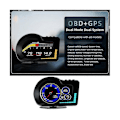 Pikkukuva 2 / 5: Obd2 Eobd Funct LCD-näyttö Obd+gps Hud Autotietokone Automittari Kaikille Autoille