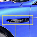 Miniatyrbild 4 av 4: För Xf Xfl Xe F-pace F Pace X761 Bil-styling Abs Bil Kaross Sida Skärm Luftventil Utloppsskydd Trim Au