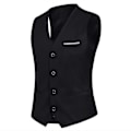 Miniatyrbild 4 av 5: Kostym för män, Business Casual, 3-delad kostymkavaj, byxor, väst, 9 färger Black XL