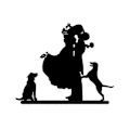 Miniatyrbillede 3 af 3: Kagepynt til par med hunde til bryllup/jubilæum/fødselsdagsfest (sort)