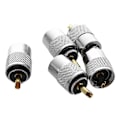 Miniatyrbillede 5 af 5: 3 stk. UHF RF-stik, høj holdbarhed, rustfrit metal, hanstik med skruekobling til radioudstyr