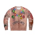 Jul Kvinnor Män Ful Jultröja Sweatshirt Pullover Tröja Toppar Tunika Multicolor XL