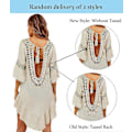 Miniatyrbillede 2 af 5: Badedragt Cover Up Dame Badedragt Kjole Plus Size Sexet Bikini Strand Tunika Top Sommer A c light Grey M