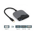Miniatyrbillede 3 af 5: 3-i-1 USB C Hub TV Dock til Switch Bærbar Dockingstation Type C til HD 4K USB 3.0 Hub