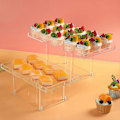 Miniatyrbild 3 av 5: Cupcake Dessertbord Display Set Enkel Montering Mångsidig Design Transparent Dessert Bakverk Mat Godis Våningsfat Kakfat