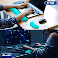 Miniatyrbillede 2 af 5: Tastatur Håndledsstøtte, Memory Foam Mus Håndledsstøtte, Ergonomisk Tastatur Håndledsstøtte PU Læder Støtte P