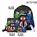 Pikkukuva 1 / 5: 3 kpl Rainbow Friends -koululaukku, olkalaukku, lasten reppu style 13
