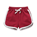 Miniatyrbilde 1 av 5: Gutter Jenter 100% Bomull Sportsshorts Sommer Kontrastbinding Delfin Shorts Barn Atletisk Gymtøy Red 18M