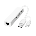 Pikkukuva 1 / 5: Kaksiporttinen USB Type-C 3 USB2.0 -porttia RJ45 Lan -verkkokortti Ethernet-sovitin Hub