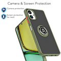 Pikkukuva 5 / 5: Samsung Galaxy A06 -puhelimen kuori, jossa sormuspidike ja jalusta, TPU+akryylipuhelinkotelo - Musta Turquoise Galaxy A06