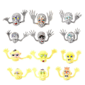 Miniatyrbillede 3 af 4: 6 stk. Halloween Fingerhandsker Spøgelseshoved Zombie Heks Fingerhandsker Drille Legetøj Grey
