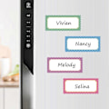 Miniatyrbillede 4 af 5: JIKAIX 8 stk. Magnetiske Navneskilte Sletbare Anti-ridse Rektangulære Universelle Navnemærker Whiteboard Magneter Kontorartikler