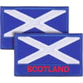 2 st Skottland Flagga Patchar Broderade Nationalflagga Applikation Kläder Patchar