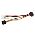 Pikkukuva 3 / 5: 15-nastainen SATA uros - 4-nastainen IDE Molex naaras + 15-nastainen SATA naaras virtajohto