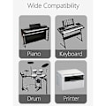 Miniatyrbillede 4 af 5: 4 Pak USB C til USB B Adapter, Type C til USB Midi Adapter Kompatibel Midi Controller, Midi Keyboard, audio Interface, sølvgrå