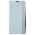Miniatyrbilde 2 av 5: For Samsung S21 Fe Fjerde Generasjon Stativ Lærveske Light blue Style F Samsung Galaxy S21 FE