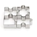 Miniatyrbillede 1 af 4: 4 stk./sæt Cookie Puzzle Form Kageudstikkersæt i rustfrit stål DIY Kiksforme