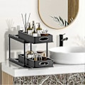 Miniatyrbilde 2 av 5: Under Skyve Skap Kurv Organizer, 2-lags Oppbevaring Under Skap Baderom Under Vask Organizer