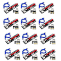 Pikkukuva 1 / 5: Pci-e Riser Led -kaapeli 1x - 16x Extens Etum Ed Riser -sovitin +60cb3.0 Ca