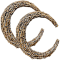Miniatyrbillede 2 af 2: 2 stk. Måneform DIY Rattan Krans Håndlavet DIY Rattan Ringe Vinstok Gren Krans til DIY Håndværk
