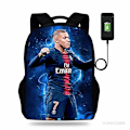 Miniatyrbillede 2 af 5: 17\" Klassisk Kylian Mbappe Superstar Print Rygsæk Picture color