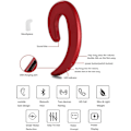 Pikkukuva 4 / 5: 3c Kevyt Korvakoukku Langaton Bluetooth-kuuloke, kivuton Yhden Korvan Bluetooth-kuulokkeet Mikillä, Kevyet Ei-luujohtokuulokkeet Red