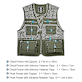 Miniatyrbillede 2 af 4: Fiskevest Åndbar Fiske Rejse Mesh Vest Khaki 4XL