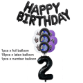 Miniatyrbild 1 av 5: Onsdag Addams Födelsedagsfest Dekoration Banner Ballong Servis Festliga Evenemang Tillbehör Heminredning Koppar Bakgrund 20pcs-No.2
