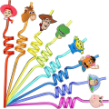 Miniatyrbillede 1 af 3: Blå Himmel Hvide Skyer Tema Festartikler Tegneserie Toy Story Engangsservice Kop Til Børn Drenge Fødselsdagsfest Dekorationer 12pcs straw