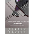 Miniatyrbillede 2 af 5: USB Hub 4 Porte USB 3.0 5 Gbps Hub Splitter En Til Fire Forlænger Med Uafhængig Strømafbryder Og L