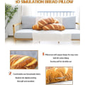 Miniatyrbillede 4 af 5: 3D Simulation Brødpude Blød Lændestøtte Baguette Rygpude Mad Plys Fyldt Legetøj 40cm