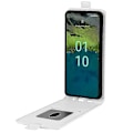 Miniatyrbild 2 av 5: För Nokia C110 Kortfack Telefonfodral Crazy Texture Vertikalt Flip Läderfodral White Style B Nokia C110