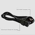 Pikkukuva 4 / 5: Iec 320 C19 - Eu Schuko 2-nastainen pistoke jatkojohto UPS PDU:lle, yhdistetty C19 AC-virtajohtoon A