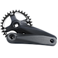 Miniatyrbillede 1 af 5: 152mm Cykel Krankarm Cykel Firkantet Hul Kranksæt 32T Smal Bred Single Speed Kædering Kranksæt, Sort