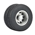 Pikkukuva 5 / 5: Metalliset etu- ja takavanteen navat 22 mm kumirenkailla 1/14 Semi Scania Rc -perävaunun vetotrukkiin