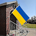 Pikkukuva 4 / 5: Ukrainan kansallispolyesteriliput ulko- ja sisäkäyttöön, kaksoisommeltu polyesteri messinkirenkailla