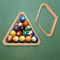 Pikkukuva 4 / 5: Iard-palloteline Iard 8-pallon kolmiomainen teline ja 9-pallon Iard-teline