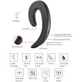Pikkukuva 4 / 5: 3c Kevyet Korvakoukku Langattomat Bluetooth-kuulokkeet Kivuton Käyttö Black