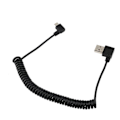 Miniatyrbild 2 av 3: 1,5 m Spiralvriden USB Micro 5 Pin Hane till USB 2.0 Hane Data Laddningskabel (Svart)