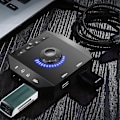 Miniatyrbilde 2 av 5: Ekstern 7.1-kanals lydadapter med USB2.0/3.5mm Jack Plug-Play Driverfri Profesjonell Datamaskin USB Eksternt Lydkort for PC Datamaskin Laptop Am