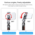 Miniatyrbilde 5 av 5: Z-akse 360 Roterende Cold Shoe Telefon Aluminium Legering Metall Telefon