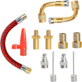 Miniatyrbilde 1 av 5: Denew Sykkelpumpe Ventiladaptere (12 stk) Koblinger, Ventiladapter