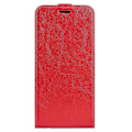 Miniatyrbild 4 av 5: För Nokia C110 Kortfack Telefonfodral Crazy Texture Vertikalt Flip Läderfodral Red Style C Nokia C110