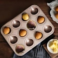 Miniatyrbillede 3 af 5: JiKaiX Kastanjekageform Kreativ Non-Stick 12-Rums Holdbar Let Slip Varmebestandig Bageplade i Kulstofstål